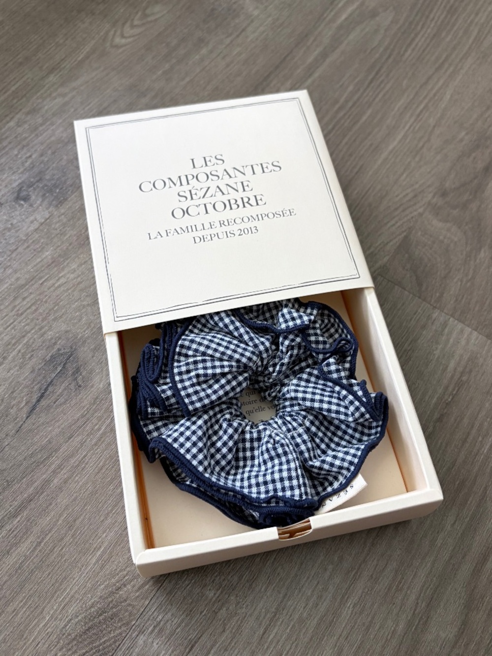 NWT Sezane Gingham Scrunchie